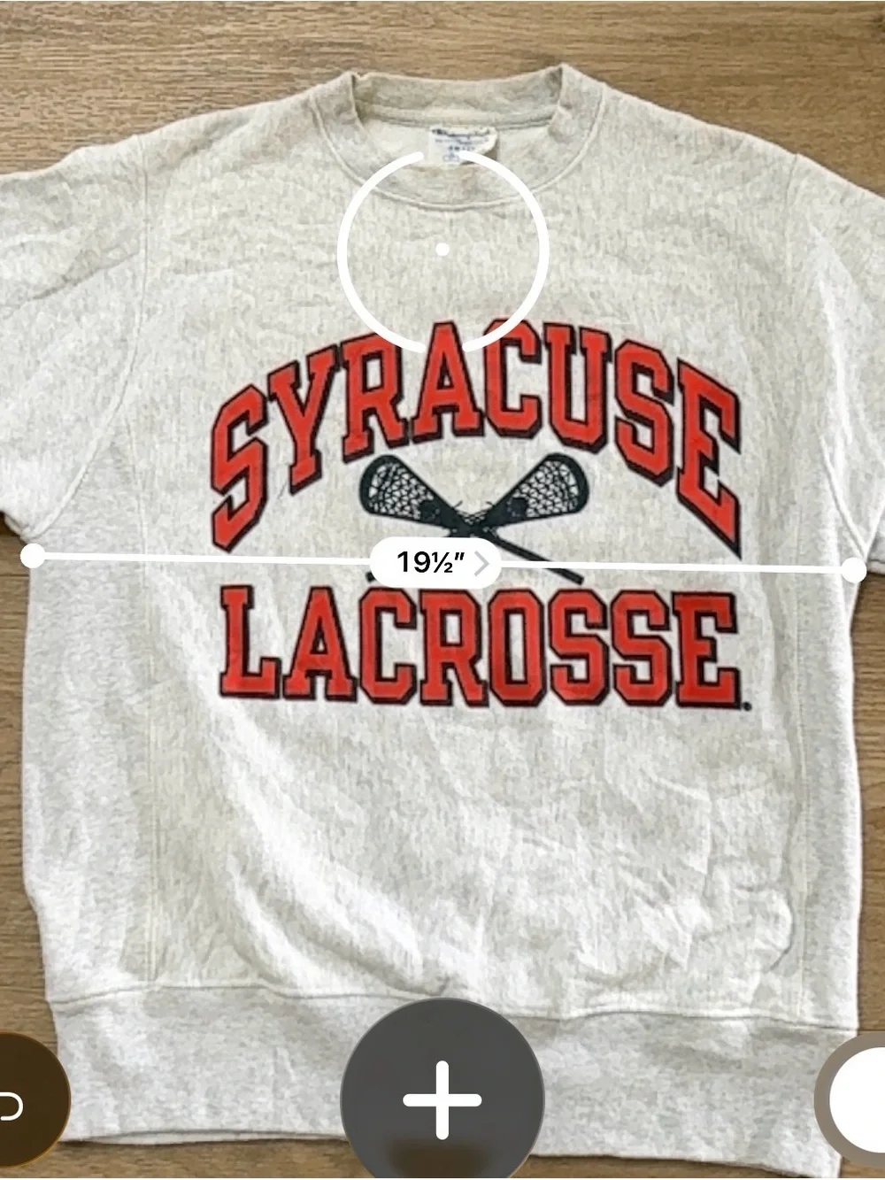 Vintage 90s Y2K Champion Reverse Weave Syracuse Lacrosse Sweatshirt Gray Size S